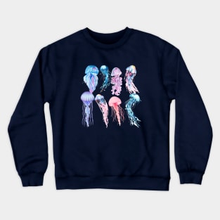 Iridescent Jellyfishes Crewneck Sweatshirt